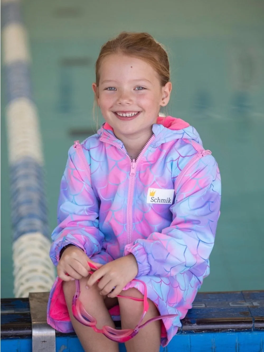 Schmik Mermaid Print Swim Parka Size 14